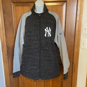 New York Yankees Fanatics Black/Gray Heather Full Zip Jacket Men's Size XL